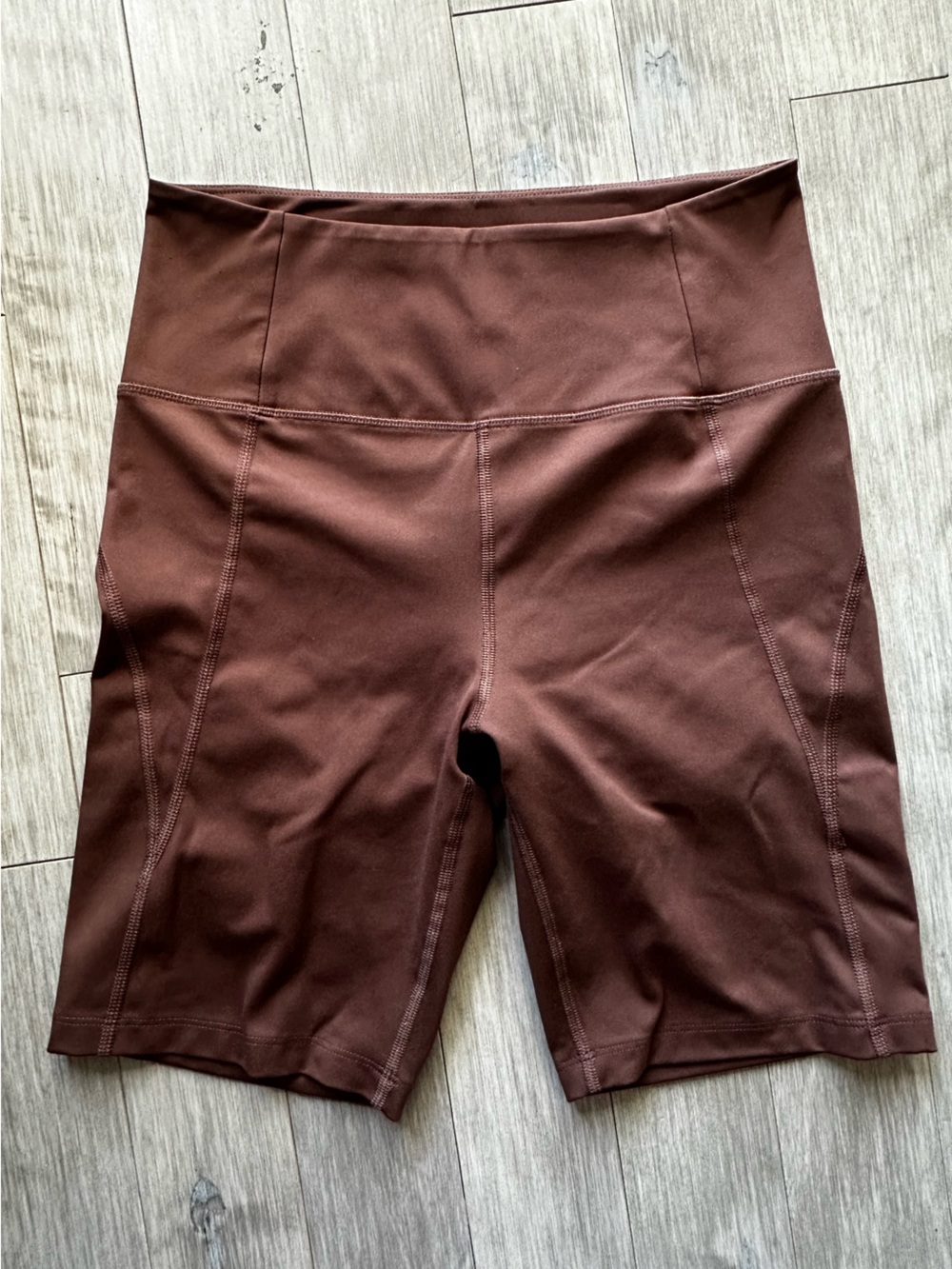Girlfriend Collective Chocolate Brown Athletic Biker Shorts Size Medium
